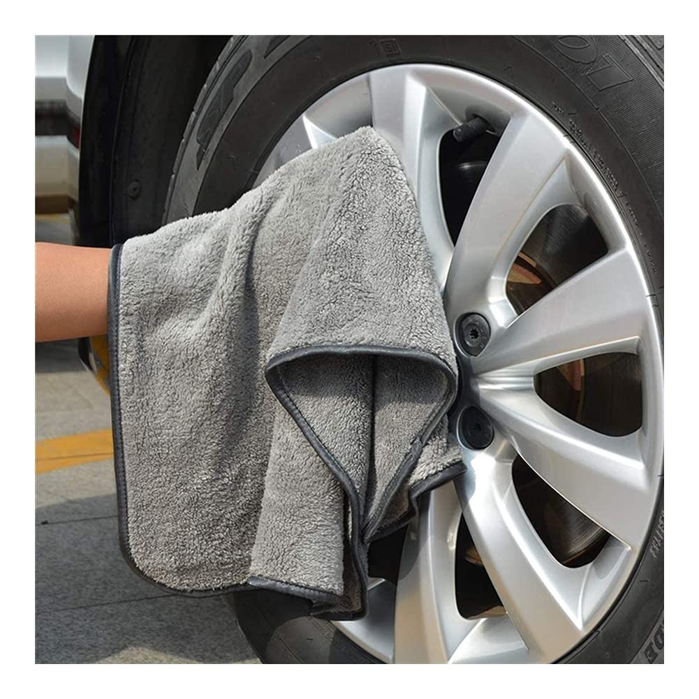 Trockentuch 100 x 40 cm, Mikrofasertücher für Autos, Auto-Trocknungswäsche, Detaillierung, Polieren, Poliertuch mit weichem, randlosem Mikrofasertuch (Farbe: 75 x 35 cm, Material: Coral Fleece) (60