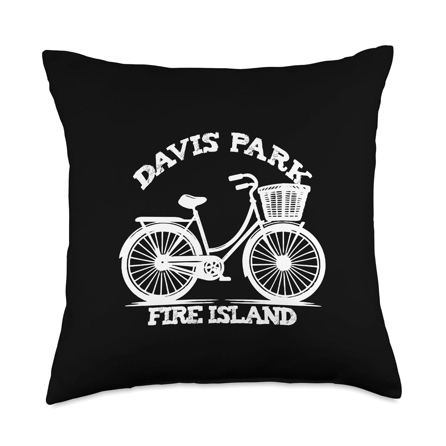 davis park FIRE ISLAND NY bicycle summer vacation barefoot Throw Pillow