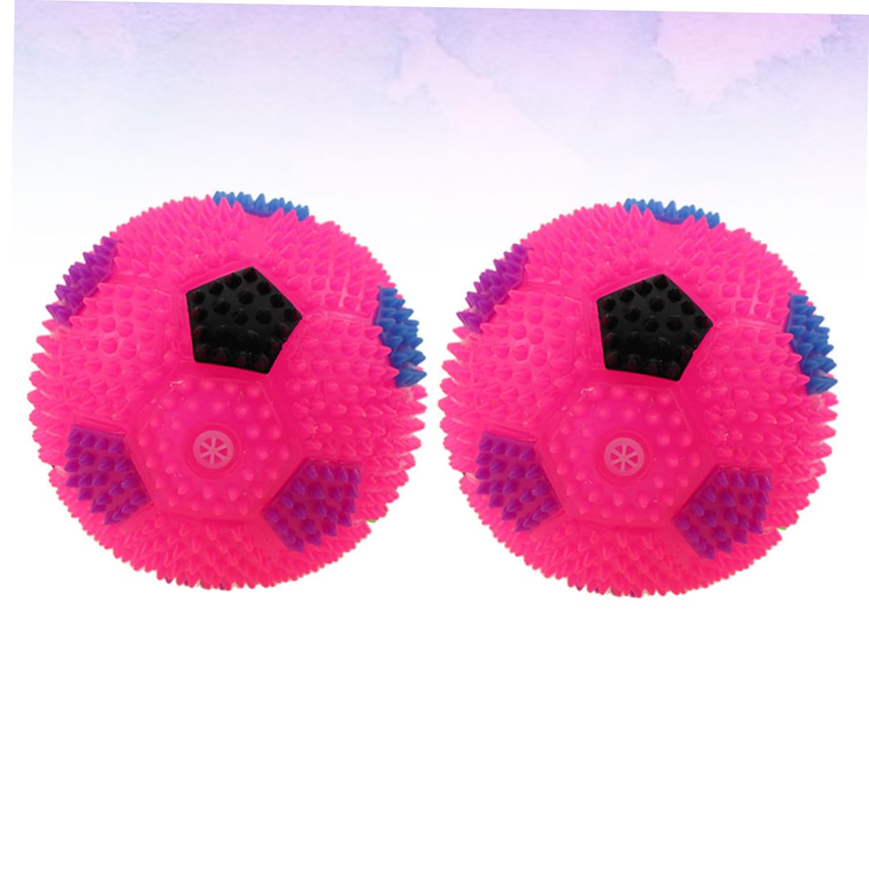 KICHOUSE 2 Pcs 10cm Bouncy for Kids Flashing Massage with Sound Birthday Present for Children Color
