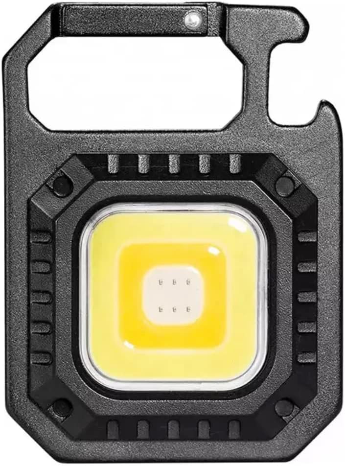 Mega Power Mini Keyring Light | 700 Lumens COB Torch | Long Life USB Rechargeable Torch | Doubles as a Bottle Opener | Key Ring Key Chain Carabiner Attachment Powerful Mini LED Flashlight | Portable