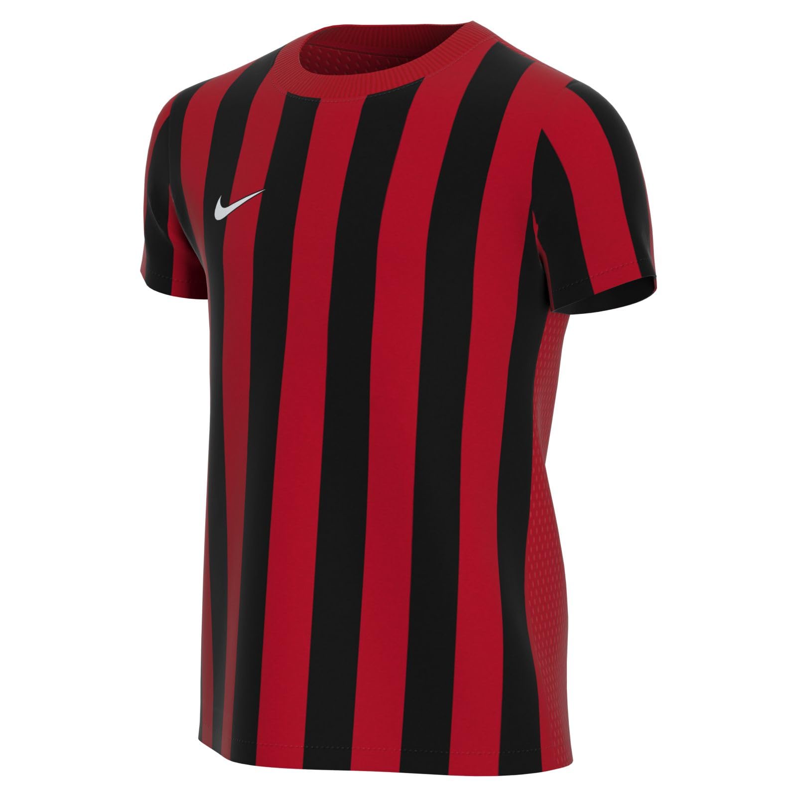 Nike Striped Division IV Jersey Maglia a Maniche Corte da Bambino, Unisex - Bambini, CW3819-​658, università Rosso/​Bianco/​Nero, 10-​12 Anni
