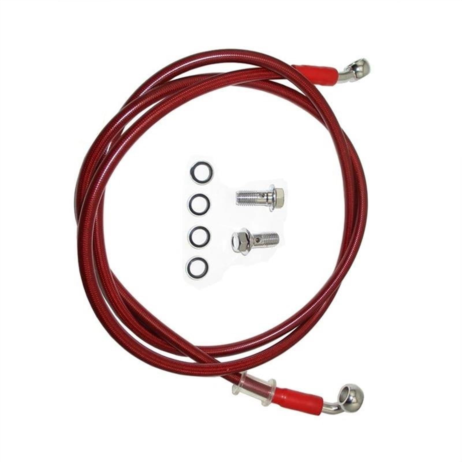 Ksxzw Black- Silver Motorbike Part 1100Mm 43" Motorcycle Front Hydraulic Brake Line Hose