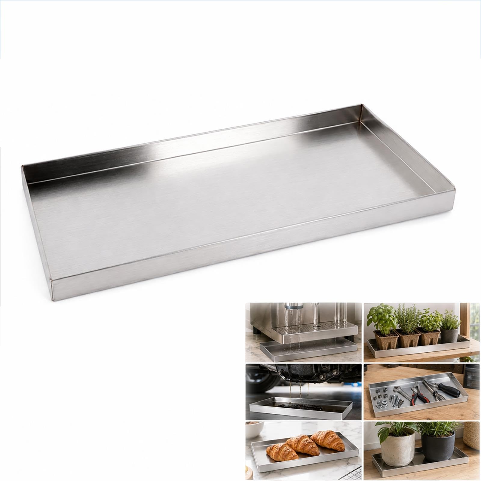 Vaschetta Inox Raccogli Liquidi, Vasca Raccolta Liquidi Anti Perdita