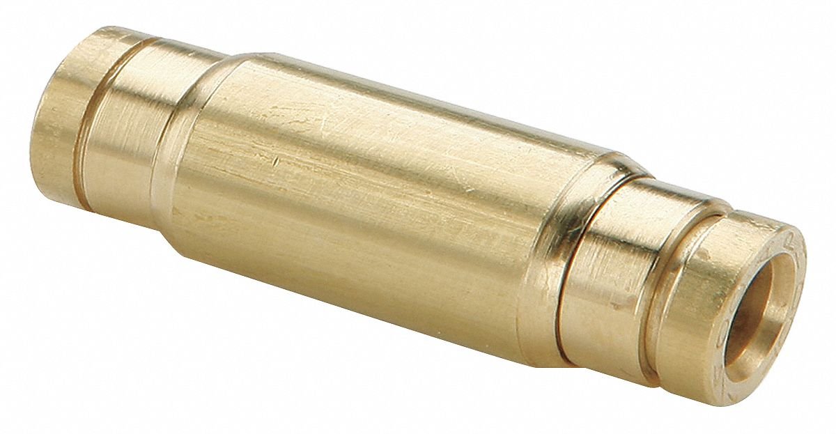 Parker Hannifin 62PMT-4 Brass Union Prestomatic Fitting, 1/4 Push-to-Connect Tube x 1/4 Push-to-Connect Tube