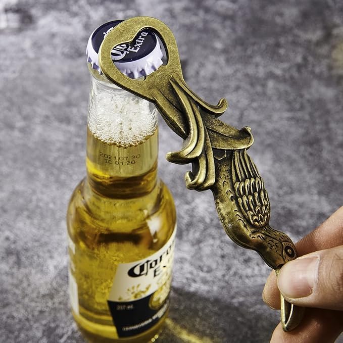 Miniatura 6 de Abrebotellas de cerveza de vino de loro tucán vintage de diseño único para bares, barman hombres y mujeres, fiesta, cocina, hogar, Acción de