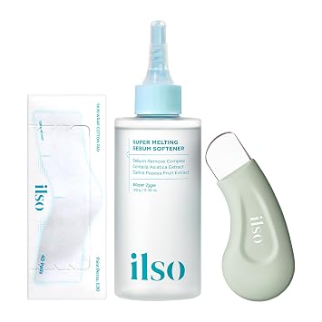 ILSO Sebaceous Filament Care Bundle with Deep Clean Master Tool & Cotton Pads, Korean Skincare Pore Care Set