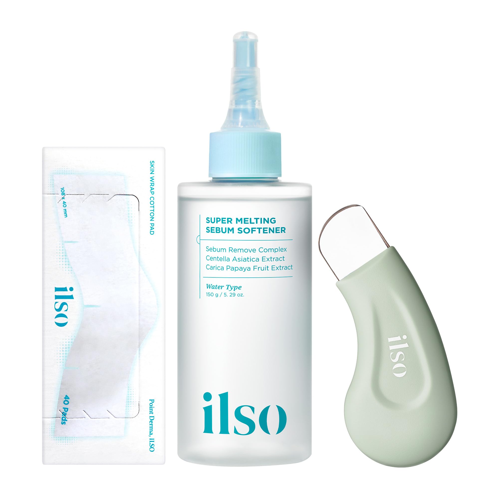 ilso Sebaceous Filament Care Bundle with Deep Clean Master Tool & Cotton Pads, Korean Skincare Pore Care Set