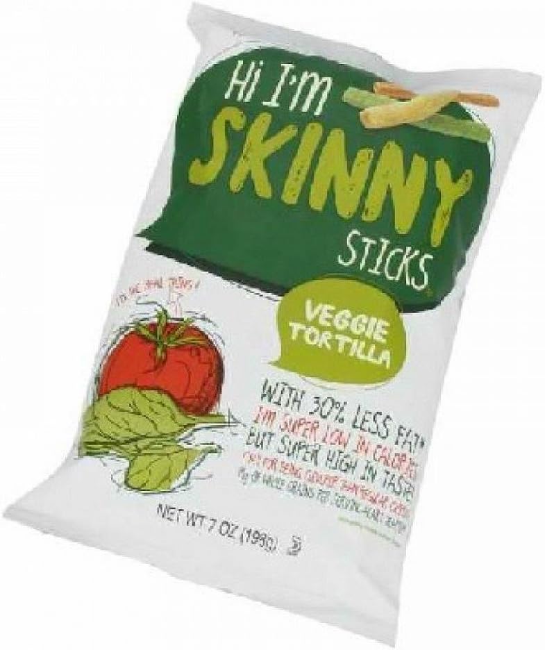 Skinny Sticks Veggie Tortilla Snack Sticks, 7-ounce Bags (Case of 12)