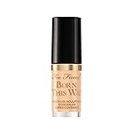 Too Faced Born This Way Super Coverage Multi-Use Concealer | Full Coverage, Non-Comedogenic, Oil Free + Long Lasting Concealer | Hyaluronic Acid + Coconut Water, 0.06 Fl Oz, Travel Size, Vanilla