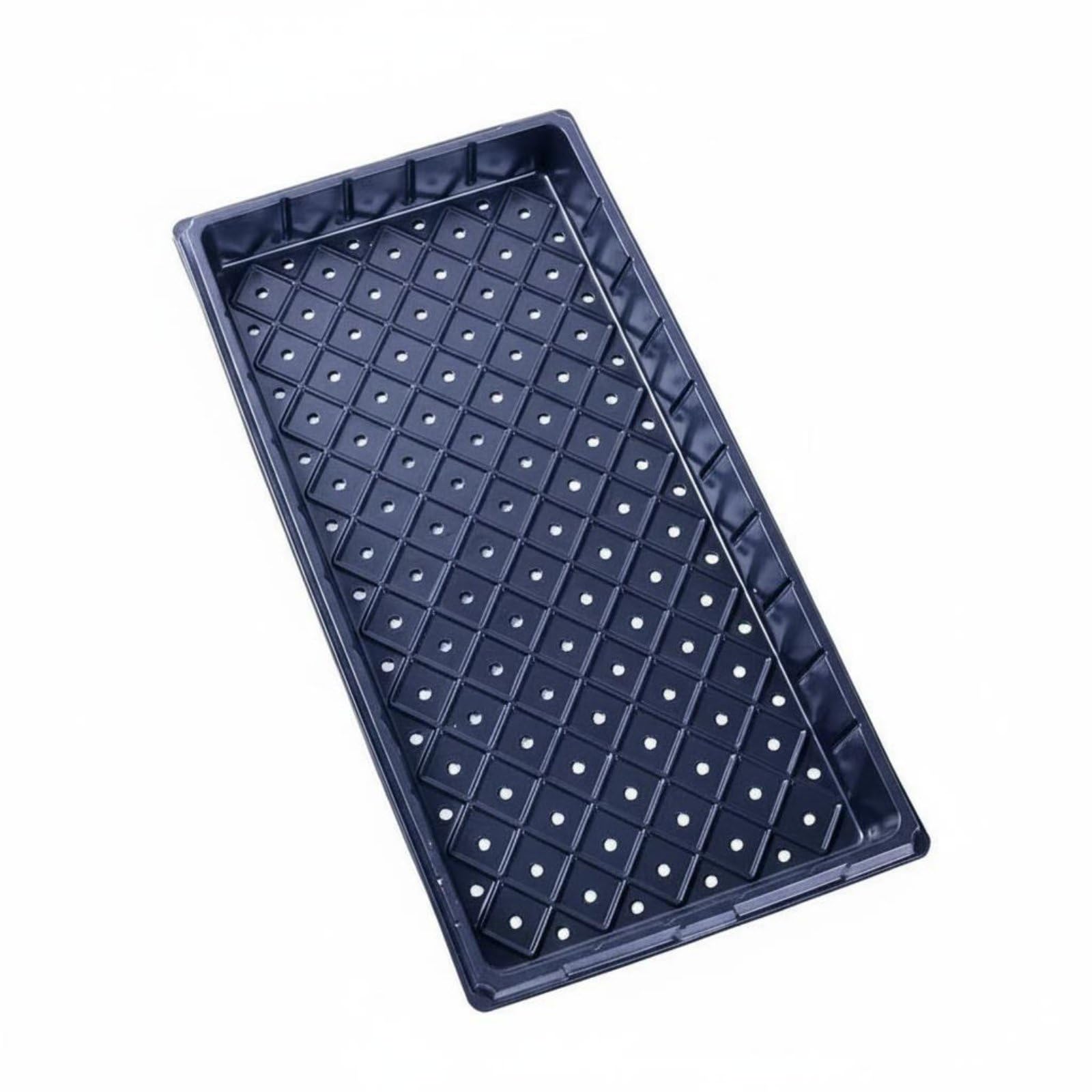 With Drainage Holes Rectangular Nursery Flat Solid Bottom Seedling Starter Tray Long-Lasting Starter Tray Sturdy for Home Gardeners, Commercial Growers, Greenhouse, Hydroponics, with Holes-picture-18