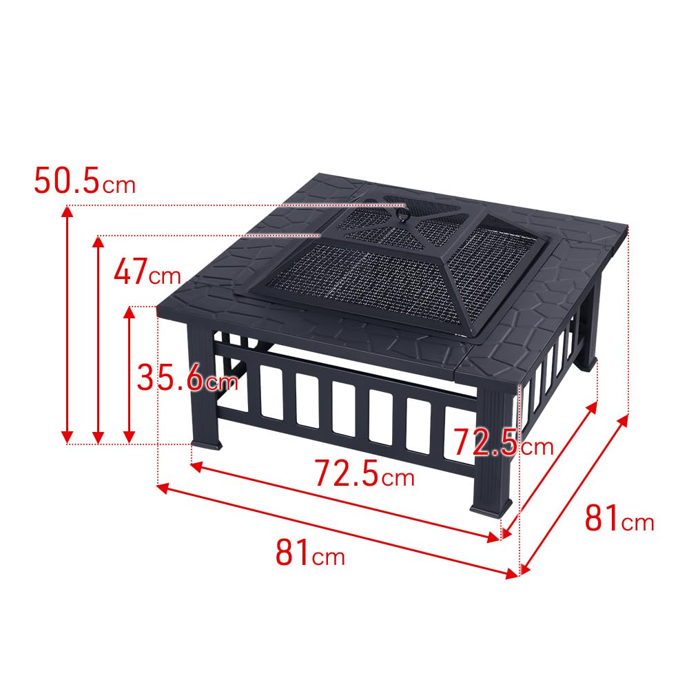 Amazon.co.jp: Bonarca ファイヤーピット fire pit 大型 卓上 焚き火台