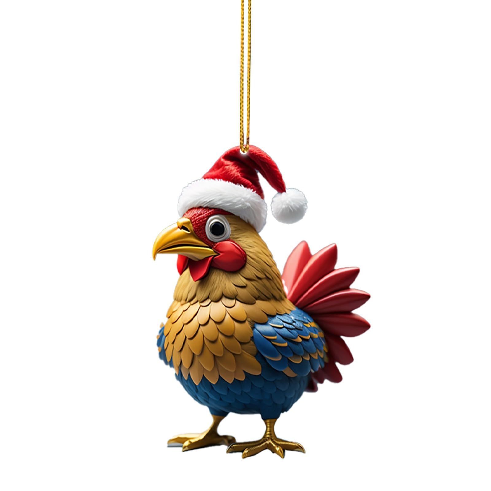 Zeiayuas Women's H Christmas Tree Pendants Sale Clearance Cute Rooster Car Pendant Oliday Anging Ornament Couple Styles Xmas Decoration Bauble Xmas Decor Ornaments Party Decor Gifts