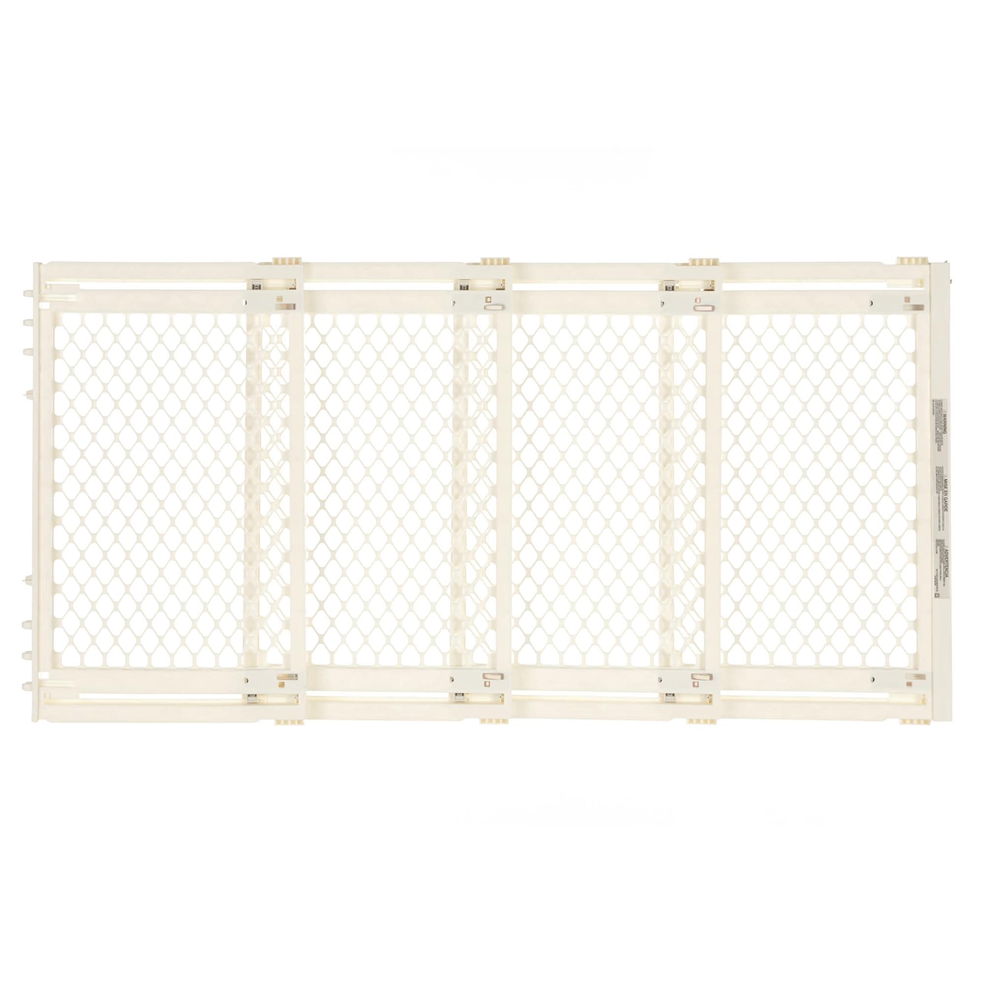 MyPet Extra Wide Pet Gate: Smoothly Opens in Extra Wide Spaces. Fits 22" - 62" Wide. Hardware Mount. Made in USA. 31" Tall, Ivory