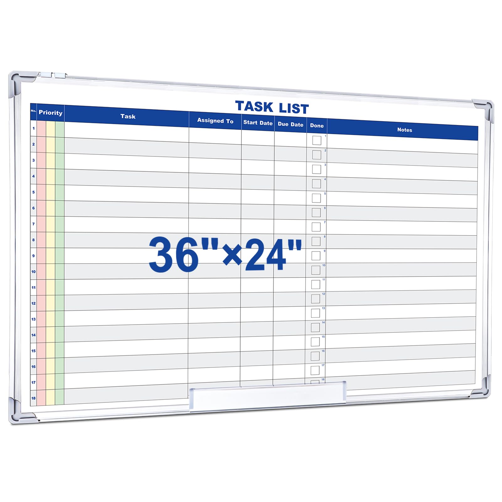 Photo 1 of Lincia Large Dry Erase Task List 36 x 24 Inch Planner White Board