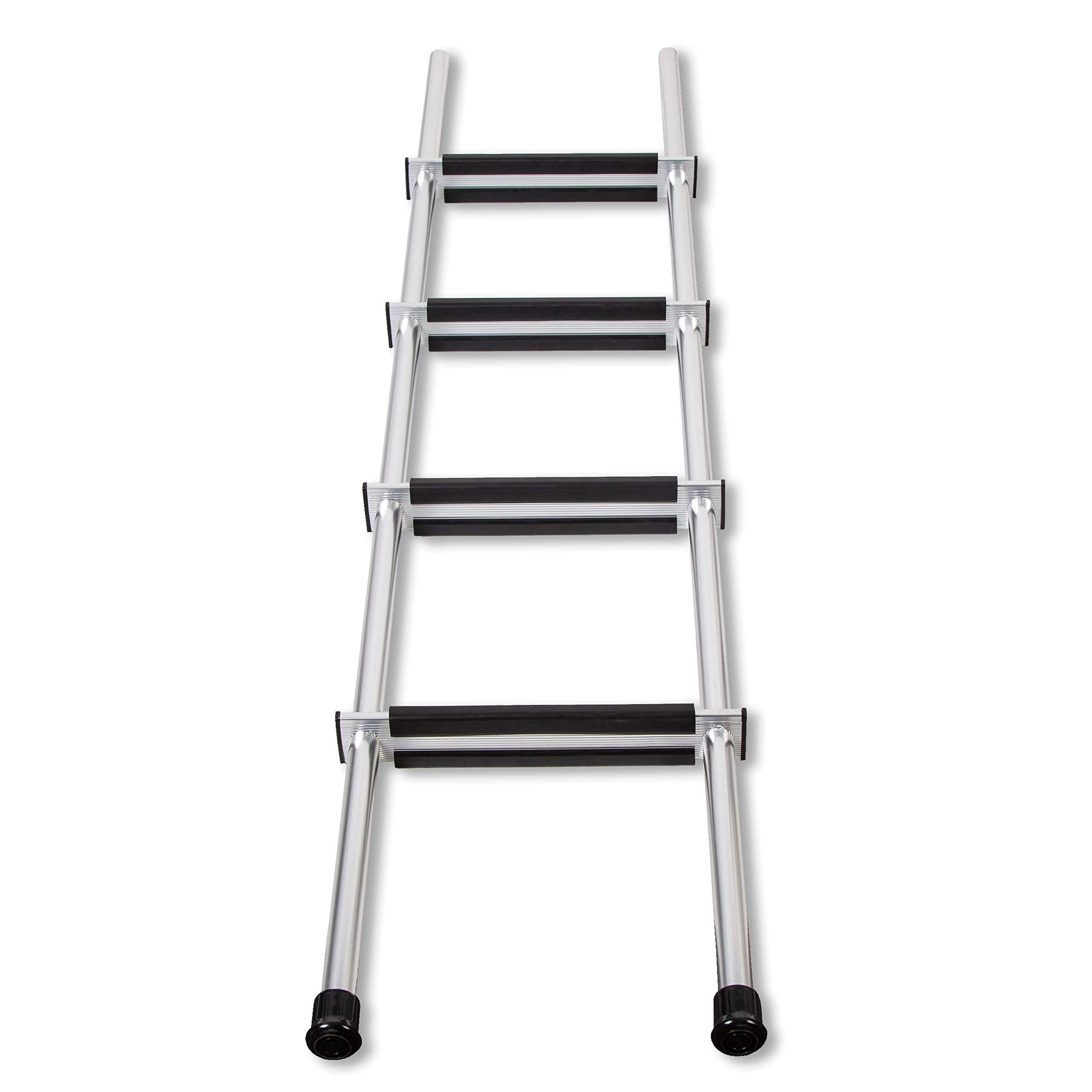 KUAFU 60'' Bunk Ladder Compatible with RV W/Hook and Rubber Foot Pads Aluminum Dorm Loft Ladder Lightweight and Sturdy Design for Safe Climbing