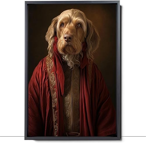 Miniatura 1189 de Thuan Chow Chow Retrato de mascota con disfraz real de perro en un disfraz retrato de perro con vestimenta Retrato medieval de mascota retrato