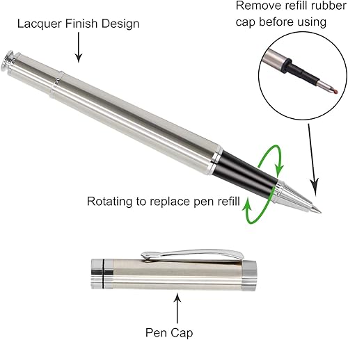 Vista 29 de Aolun Bolígrafos personalizados, bolígrafo grabado personalizado con tu nombre o mensaje, repuesto mediano recargable, regalos personalizados