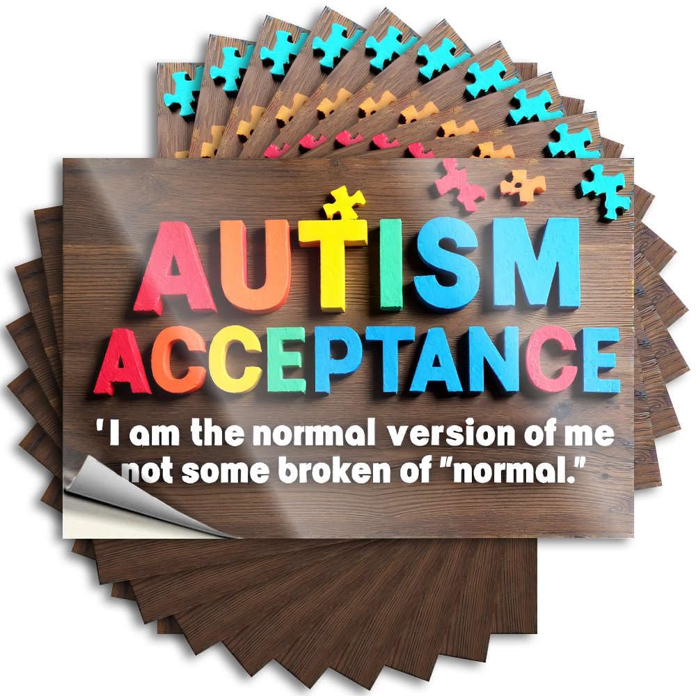 Encouragement, Funny Sticker Hard Autism Acceptance: Embrace Diversity. | Silicone Beer Accessories(6X9CM)
