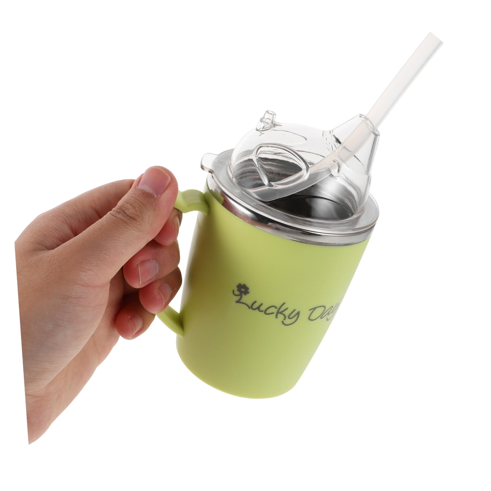Vaso Para Personas Con Discapacidad: Vaso De Alimentación Con Papilla Para Convalecientes Con Pajita Para Embarazadas, Ancianos Y Personas Con Discapacidad Para Agua, Sopa Y