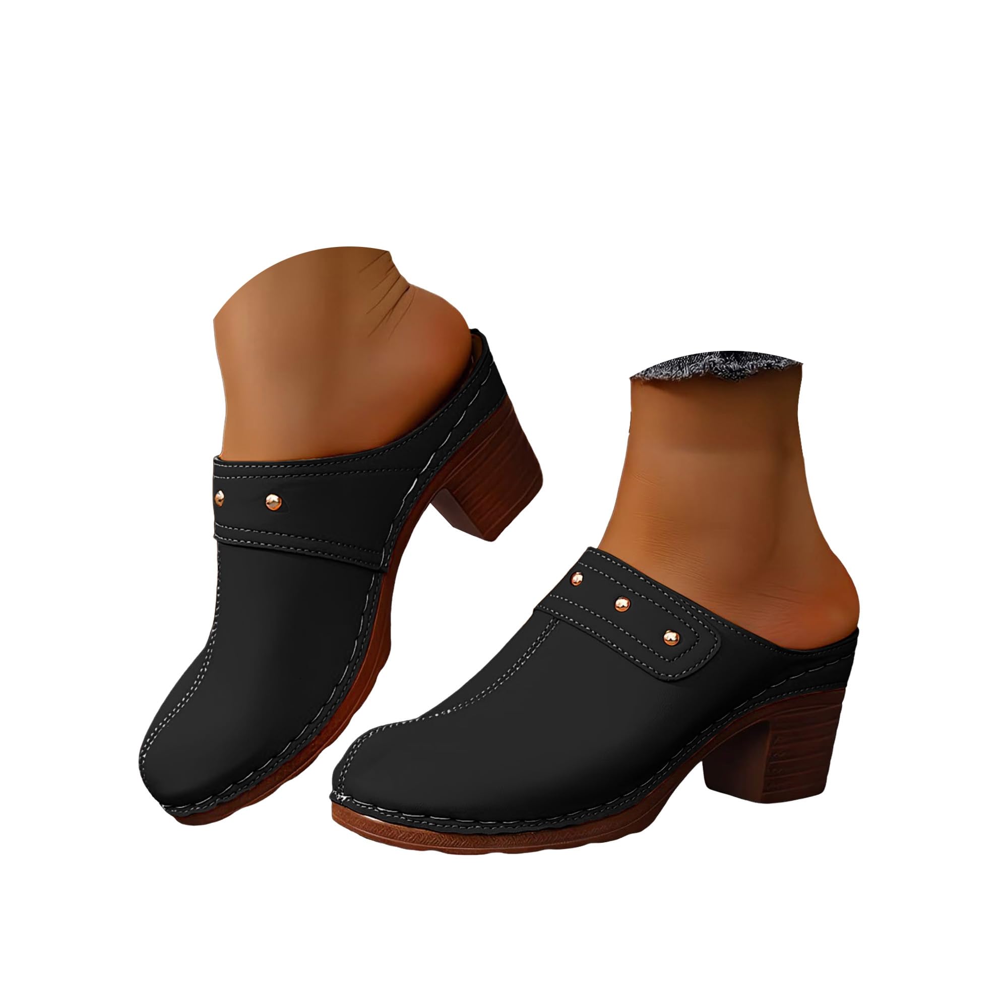 Womens Wedge Sandals 2026 Summer Fashion Closed Toe Comfortable Sandals Womens Breathable Slip On Beach Boho Block Heel Slippers — view 11