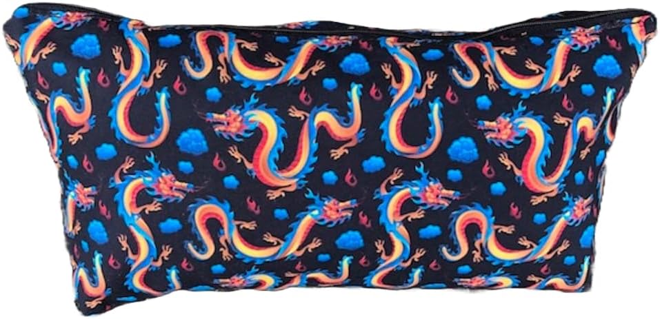Dancing Dragons Flat Bottom Bag for Standard Sized Mahjong Tiles, Large Zini