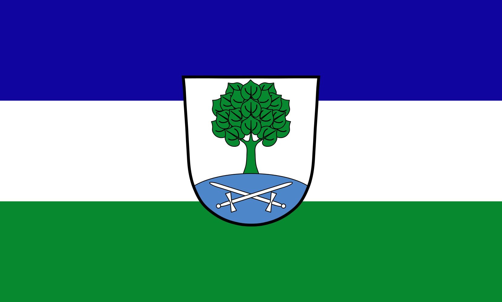 Drapeau Large Hohenlinden pavillon paysage haute résistance 1.35m²