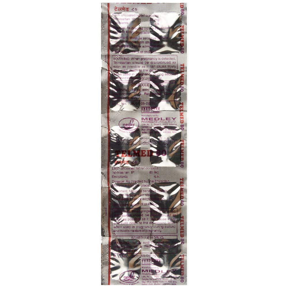 Telmed 80 - Strip of 10 Tablets