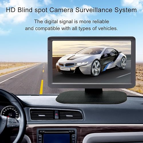Miniatura 4 de Cámara de visión lateral Sistema de vigilancia HD de 7 pulgadas, cámara de punto ciego impermeable IP68, pantalla LCD HD, sistema de asistencia de