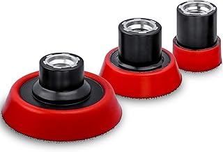 YAKAMOZ 3Pcs 1" 2" 3" Hook and Loop Backing Pads M14 Threaded Sanding Pad Buffer Backing Plates Car Polishing Tool for Roatry Polisher with M14 Spindle