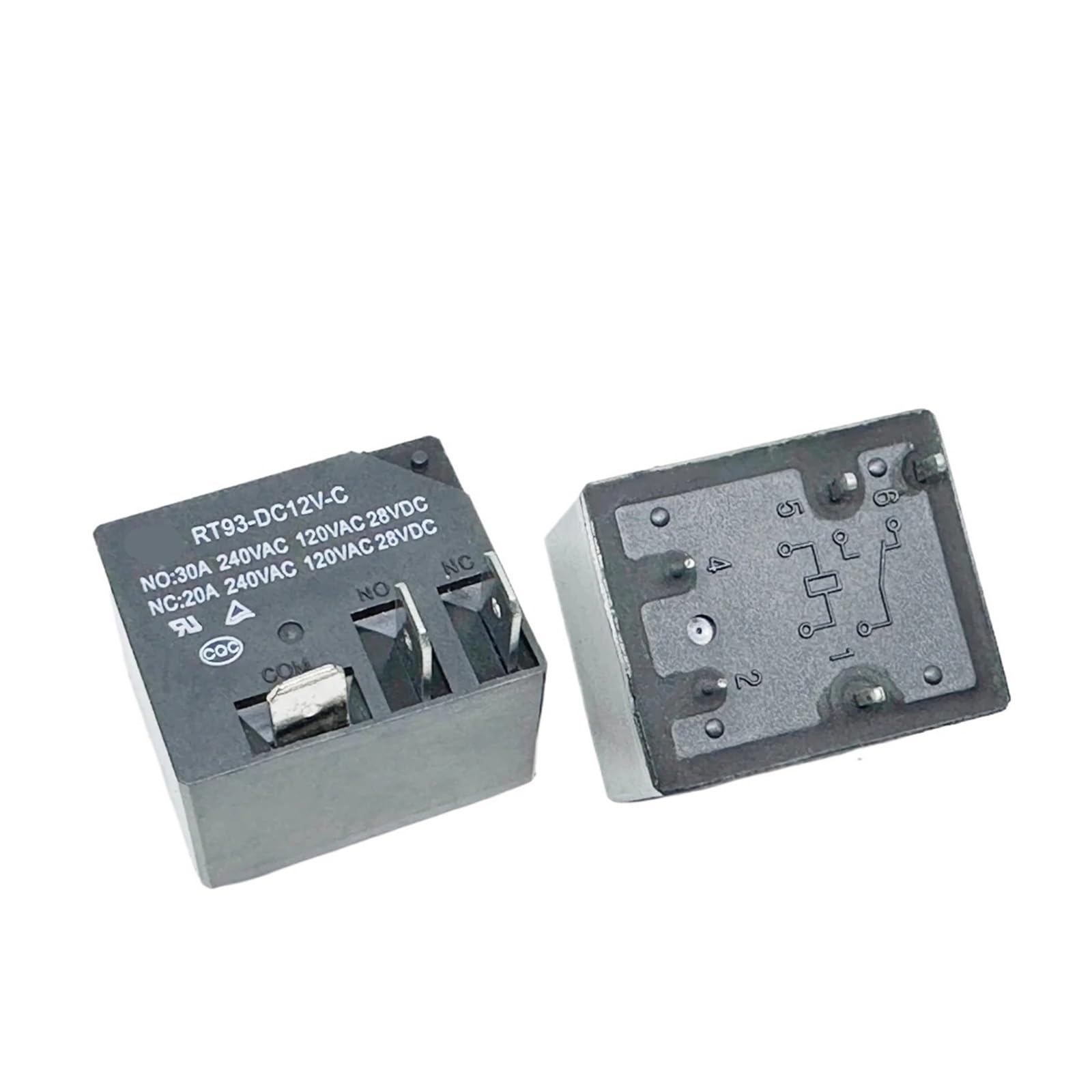 Relais RT93-DC12V-C T91C-30A 5 broches composant électronique commutation 12V