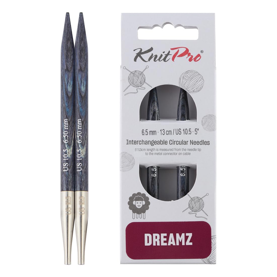 KnitPro Dreamz Interchangeable Circular Needles 5" (13cm) | Size 6.50mm
