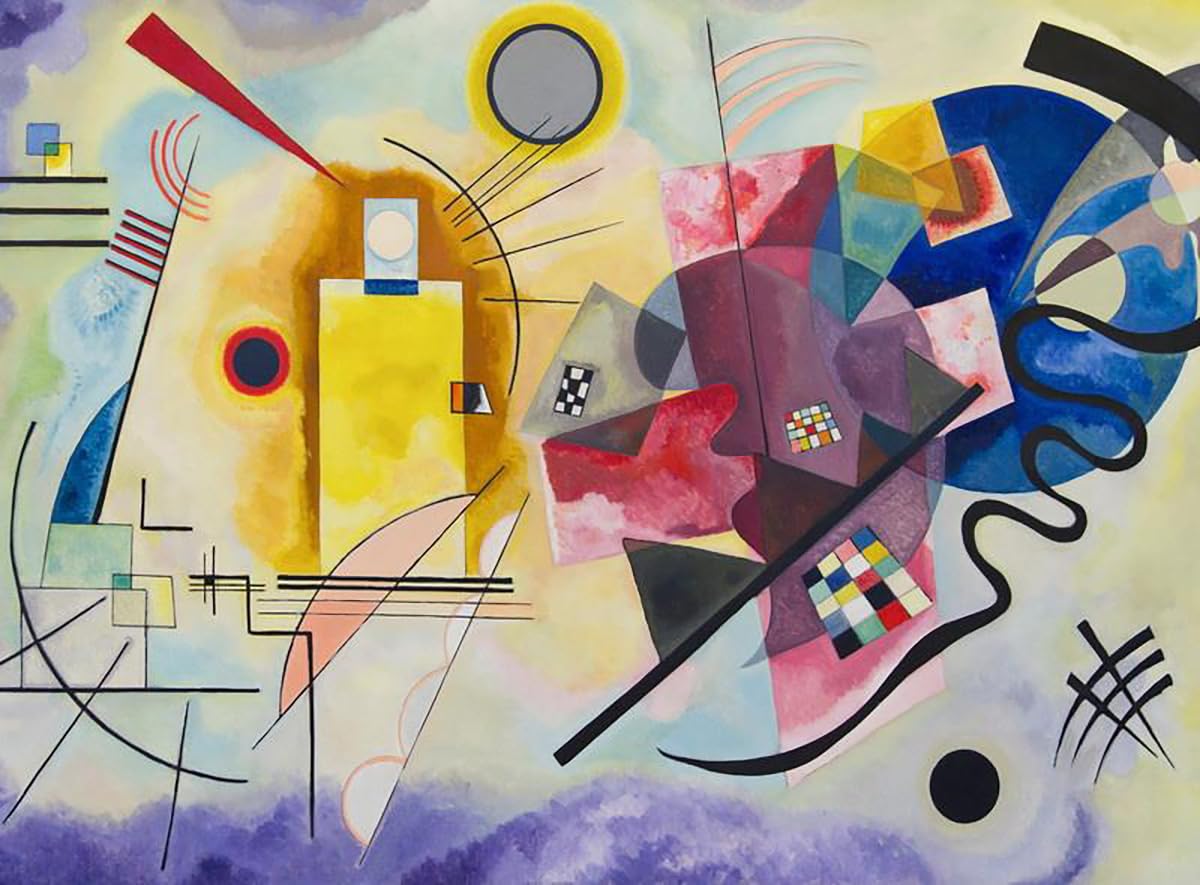 Amarillo Rojo Azul | Vasily Kandinsky | Abstracionismo | Cuadro Canvas Wall Art | Impresion Giclee lienzo algodon puro | Bastidor 3cm | 70x95cm