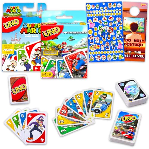 Ultimate Super Mario UNO Cards Set - Bundle with 2