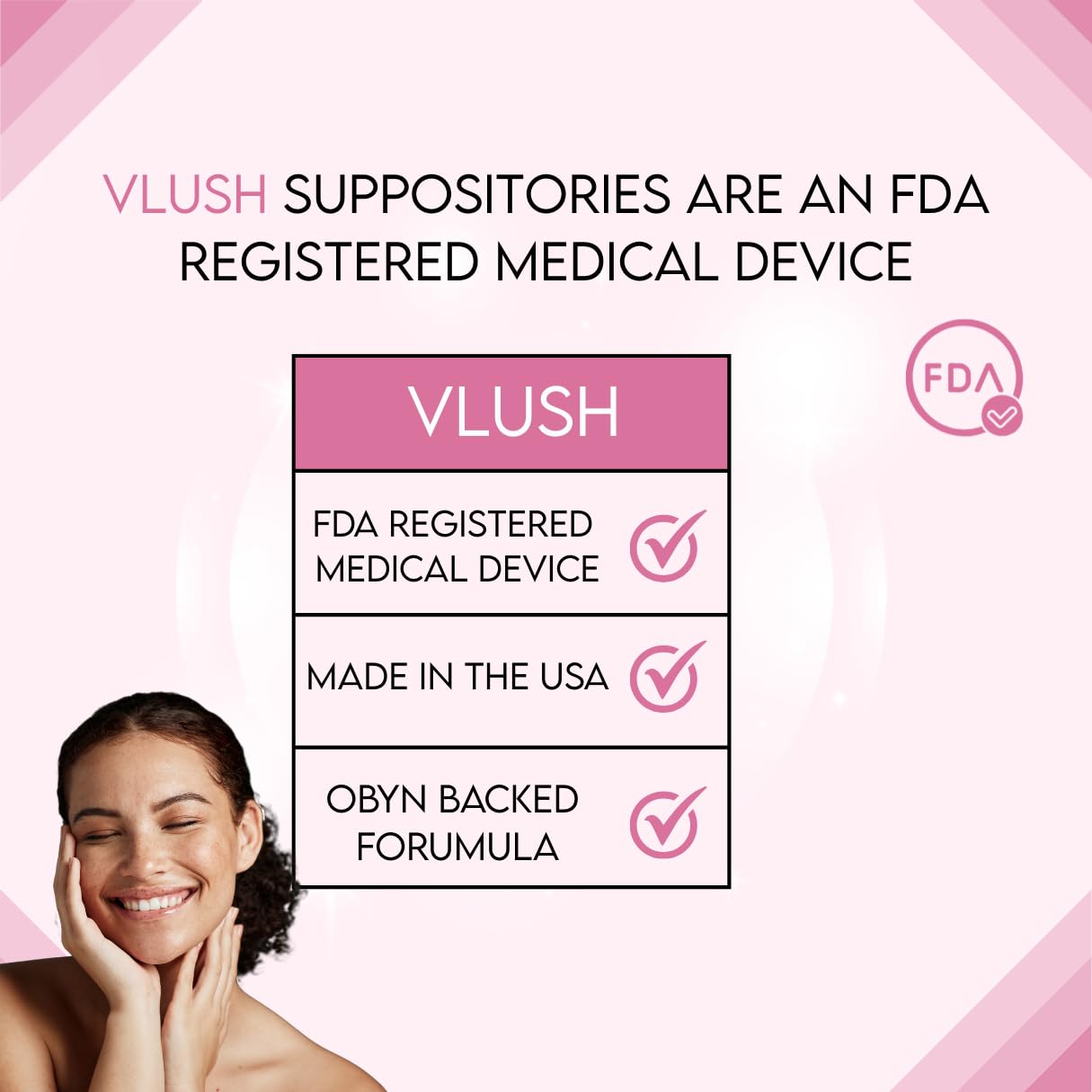 VLUSH Vaginal Moisturizer Suppositories - Deep Hydration with Hyaluronic Acid for Vaginal Dryness, Menopause Support & Daily Comfort, Made in FDA Registered Facility - Hormone-Free (10 Count) - Image 4