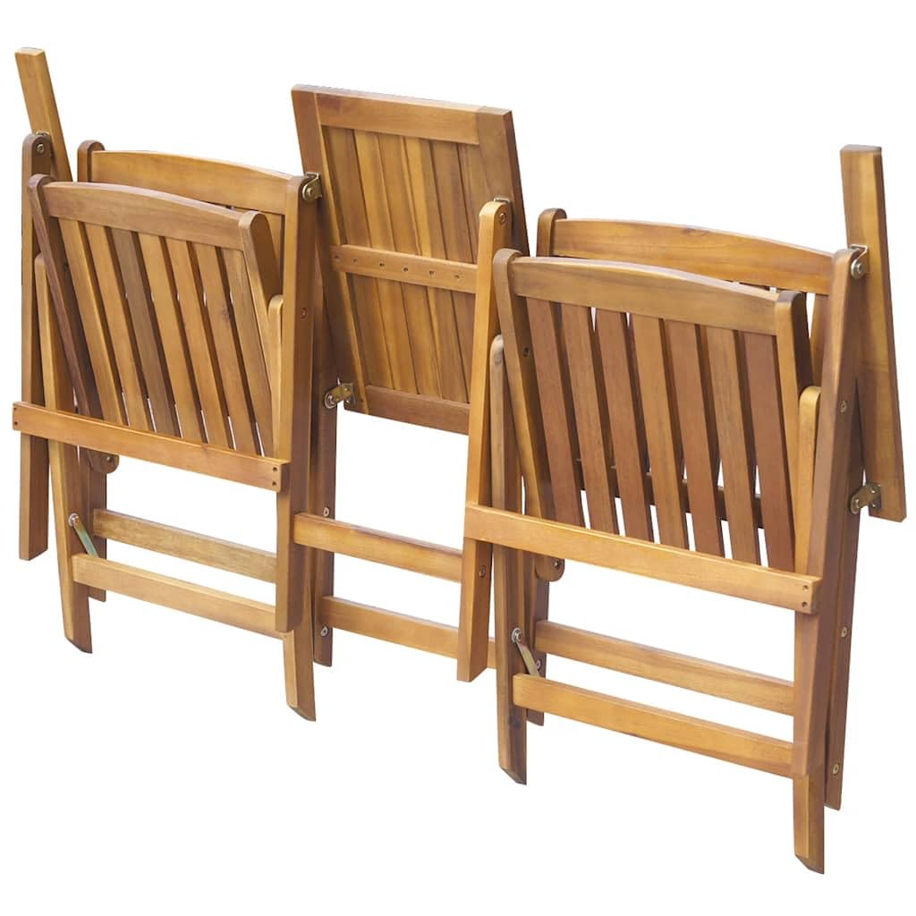 SYDE Banco Plegable Exterior con Mesa, Madera Acacia 140 cm | Para 2 Personas, Reposabrazos, Resistente a la Intemperie, Ideal Jardín y Terraza
