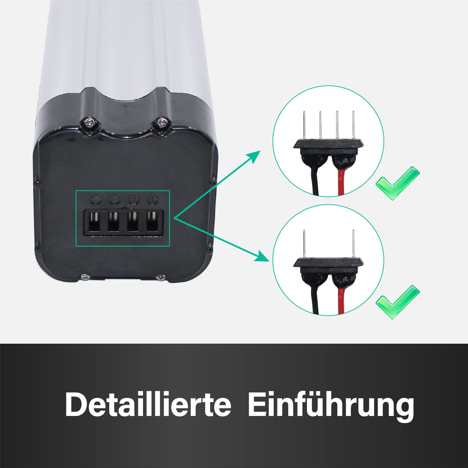 con Cargador 24 V 9 Ah E-Bike batería de Ion de Litio para Bicicleta eléctrica en Forma de AIT para Phylion, MiFa, Rex, Prophete (24 V9 Ah)