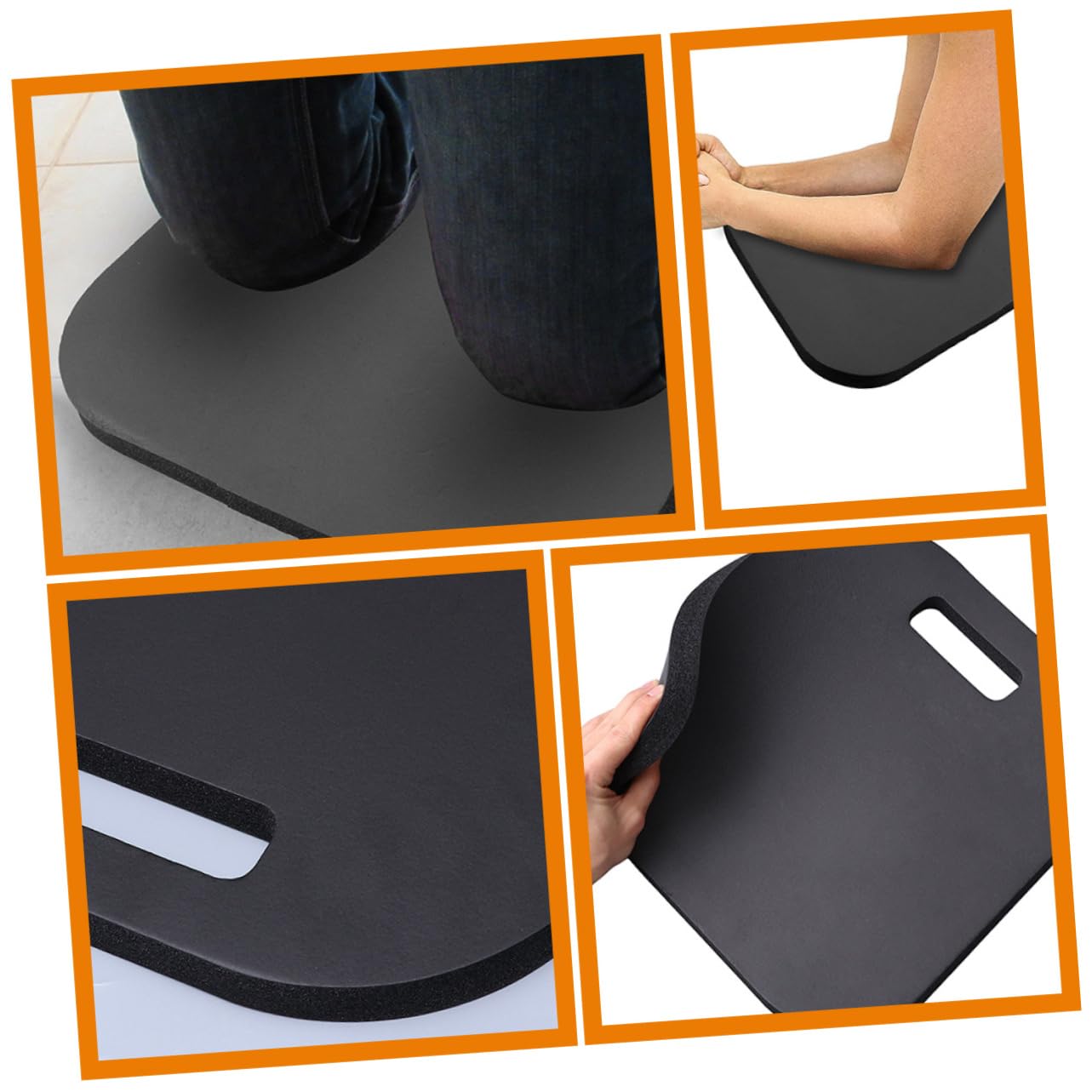 TOYANDONA Cuscini Inginocchiatoio da Giardino 4 Pezzi Eva Neri | Tappetino Pieghevole, Design Portatile, per Giardinaggio e Lavori Domestici