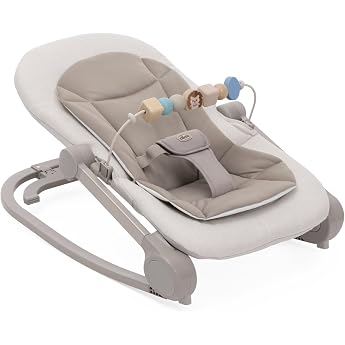Chicco Magia 2-in-1 Baby Rocker and First Seat up to 18 kg Play Bar with Wooden Elements Mini Seat Reducer Included Rocking or Fixed Position and Adjustable Backrest