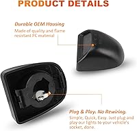 Vista 7 de Bestview Carcasa LED para placa de matrícula negra, conjunto de lámpara de etiqueta de repuesto compatible con Chevy Silverado GMC Sierra Avalanche