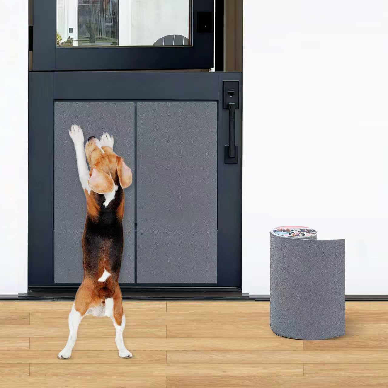 Pet Nail Self Adhesive Replacement Emery Paper Fits Most Dog Scratch Pad Cat Litter Box DIY on The Places Where Pets Like to Scratch Alternatives to Cat and Dog Nail Clippers (10in*13ft, Gray)
