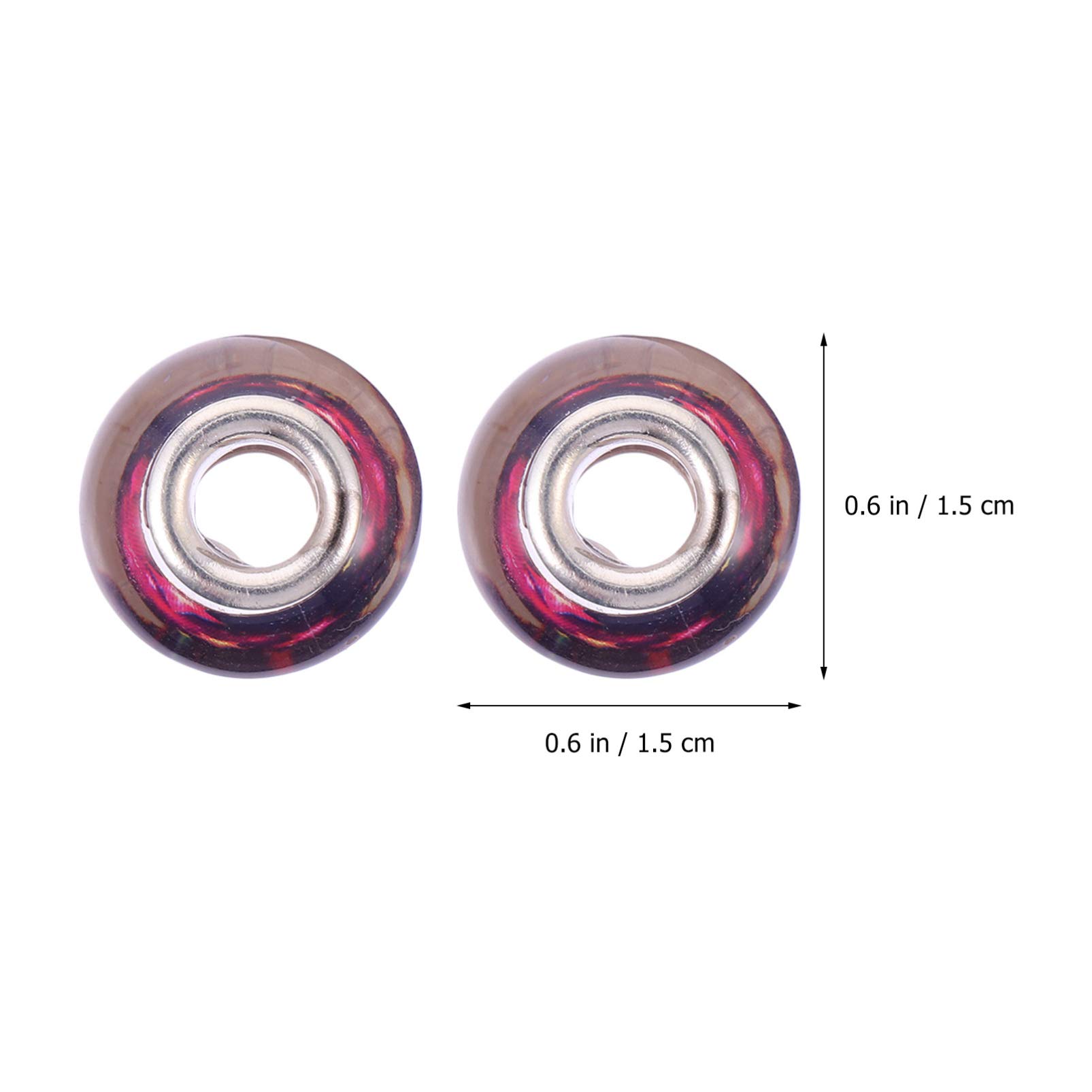 DOITOOL 2 Sätze Große Loch Spacer Perlen Charms Für Diy Schmuck Armbänder Ohrringe Bunte Glasperlen Für Bastelprojekte Und Schmuckherstellung 100 Stück * 2