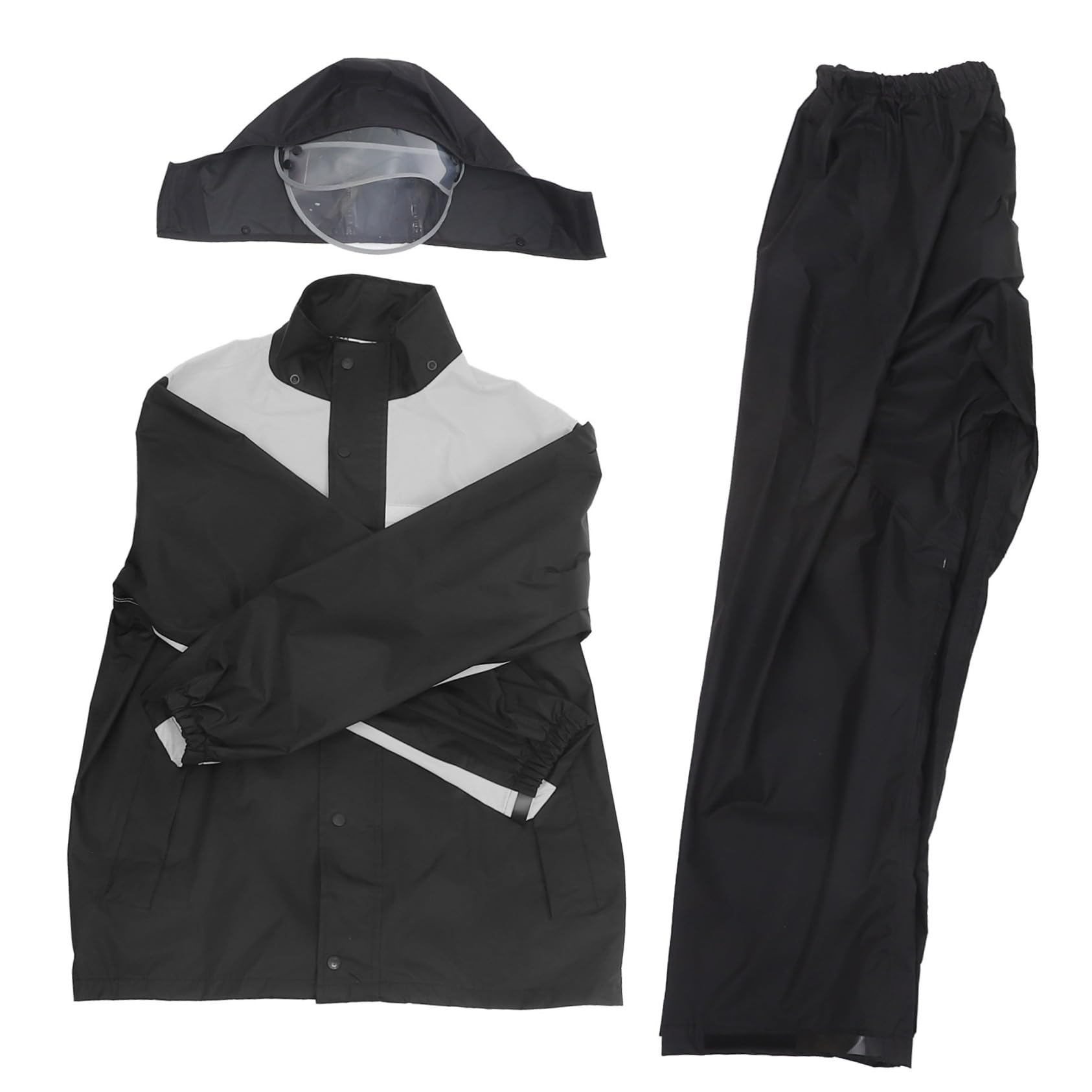 OSOLADY 1set Motorcycle Rain Gear for Men Protective Rain Jacket Pants for Harsh Weather Lightweight Comfortable for Riding and Outdoor Activities