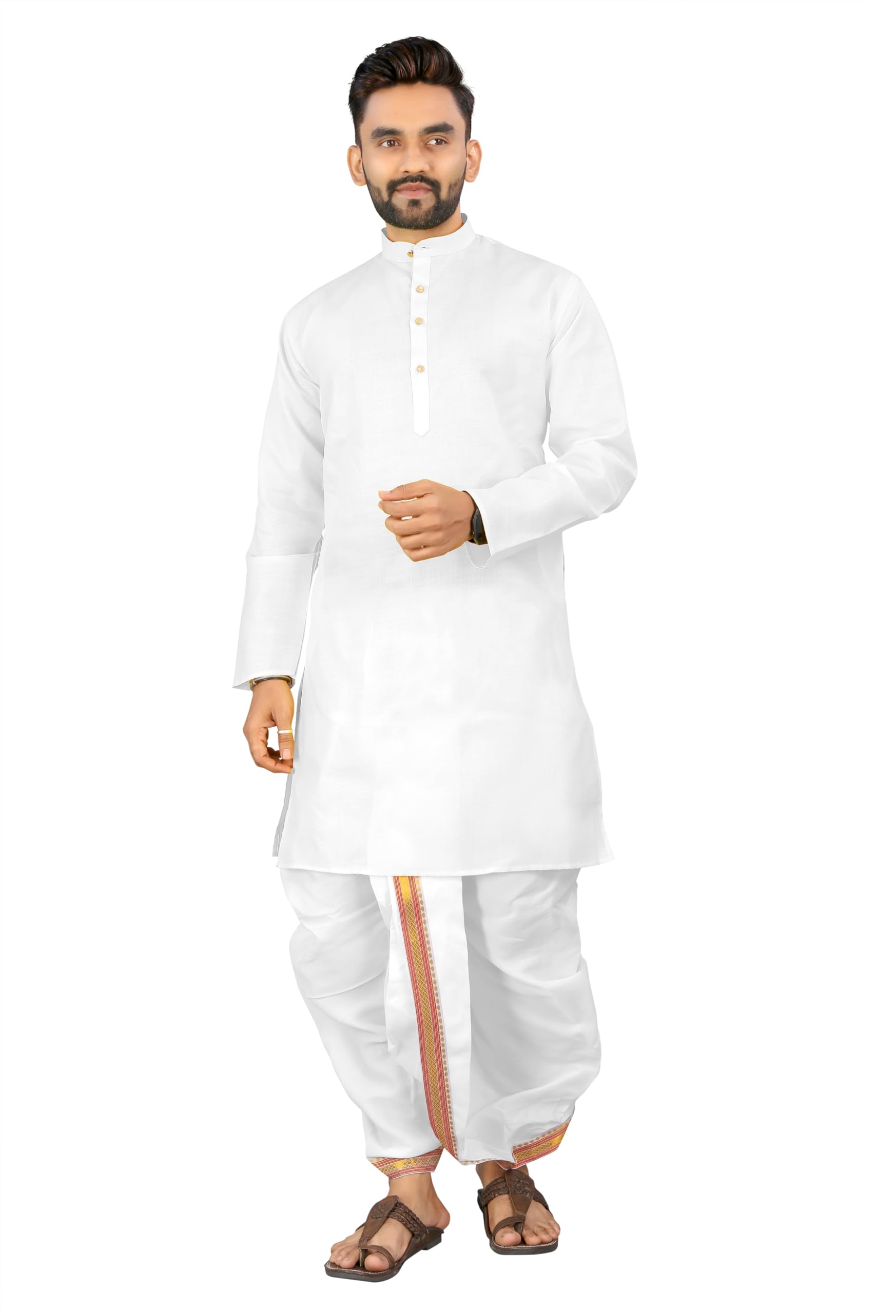 Kurta Dhoti set for Mens (mahraj dhoti with kurta plain and classis look)|KURTA DHOTI SET