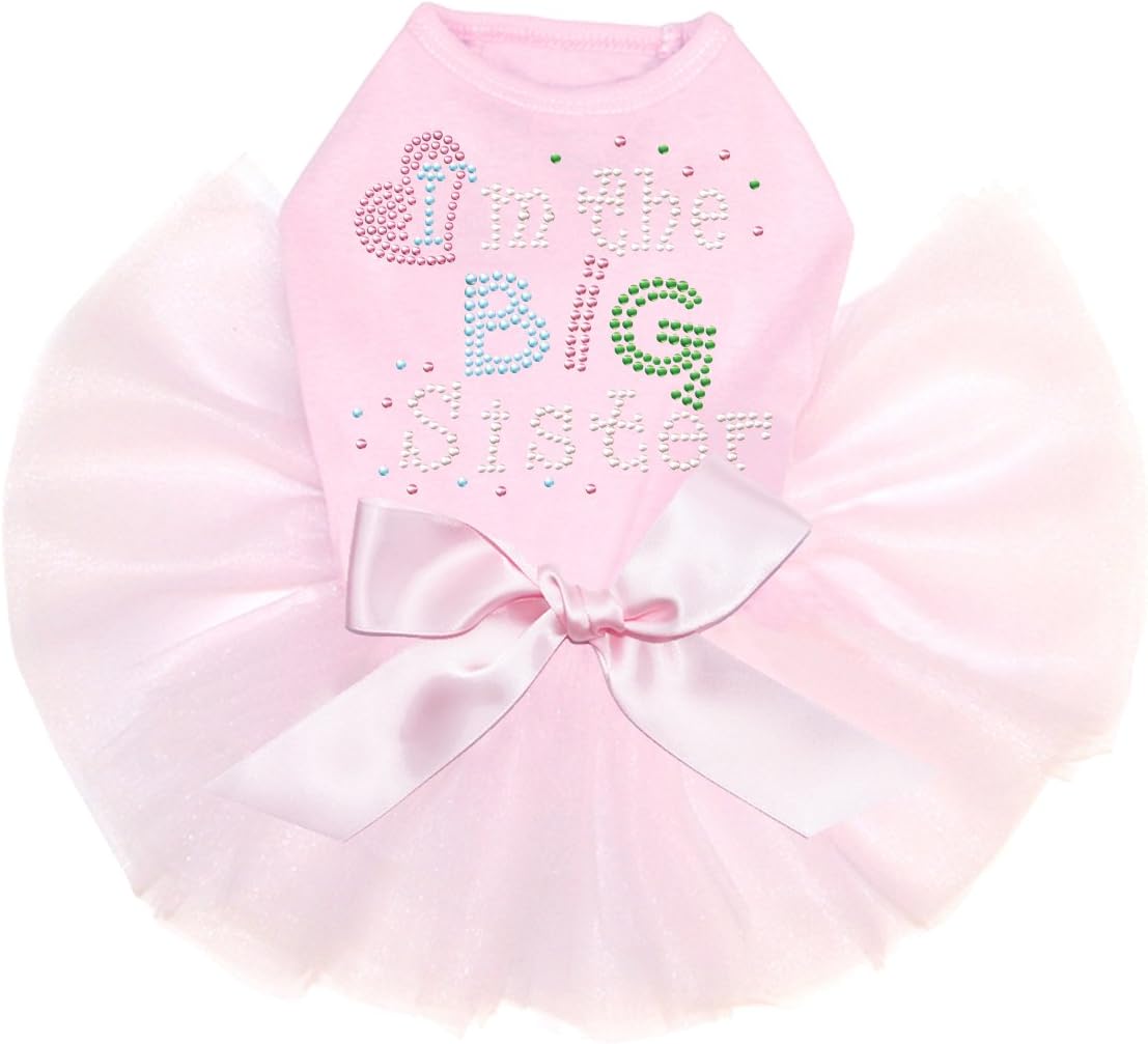 I'm The Big Sister - Dog Tutu Dress, L Pink