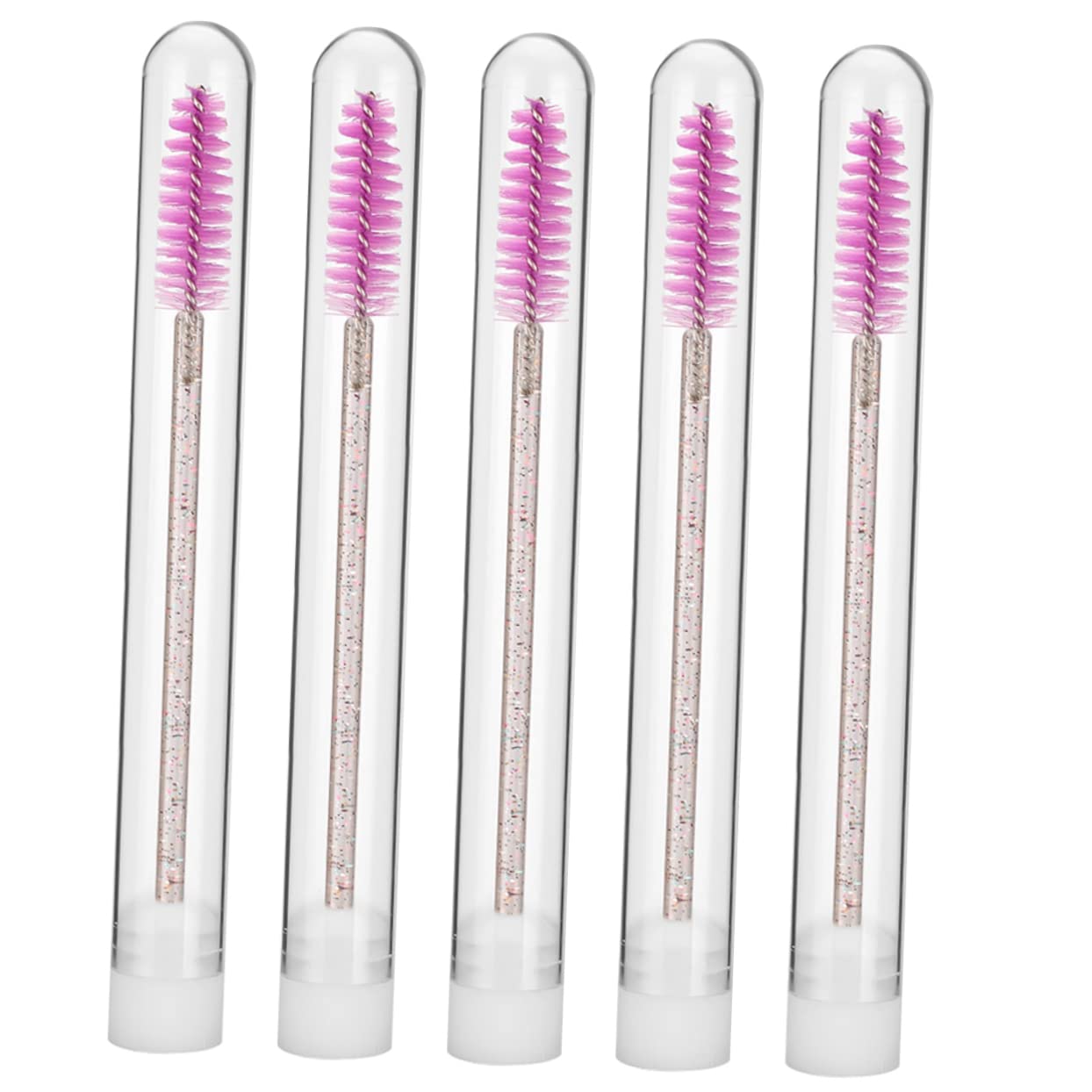 IWOWHERO Comfy Durable Mascara Brush 5pcs Disposable Eyebrow Applicator Perfect for Makeup Lovers