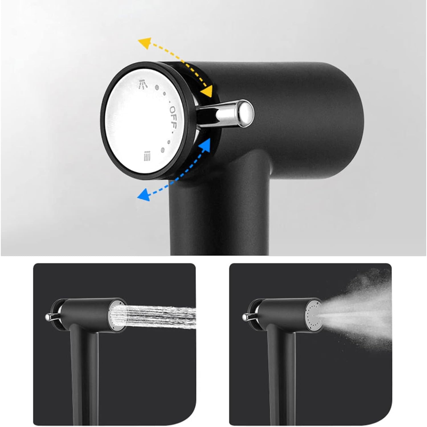 Toilet Bidet Kit Handheld Bidet Sprayer in Black - Toilet Shower Head with Hose Wall Mounted Toilet Shower — view 6