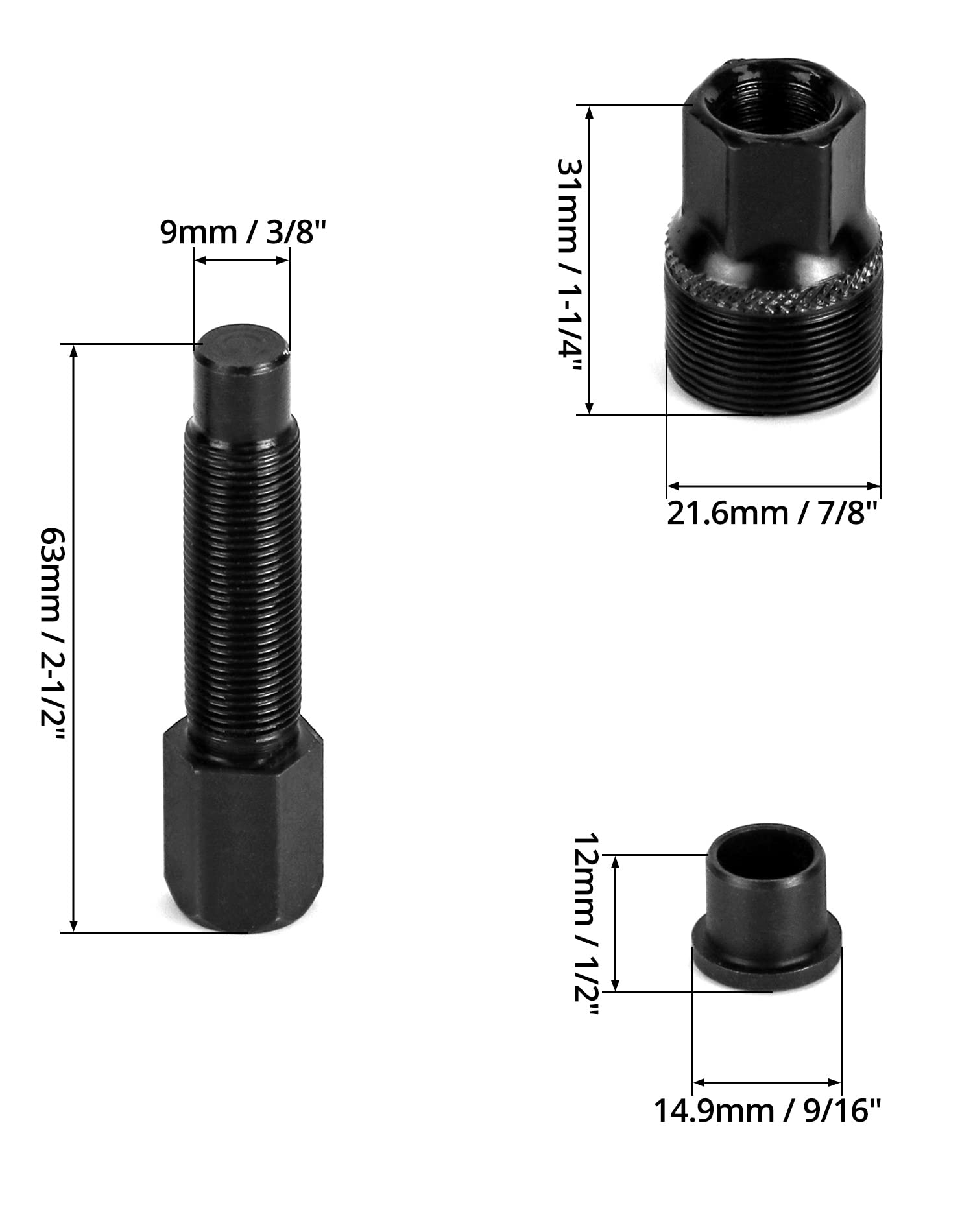 QWORK® Extractor de Bielas de Bicicleta, Extractor Pedalier, Herramienta Portátil de Extracción de la Rueda Giratoria