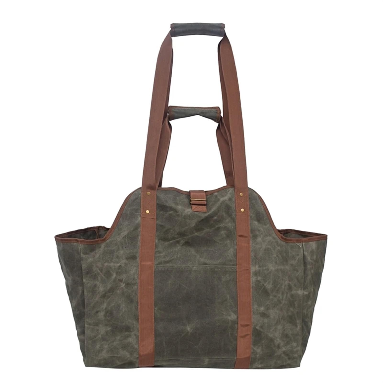 VAYEODEYU Canvas Firewood Storage Bag Outdoor Camping Log Hand Bag