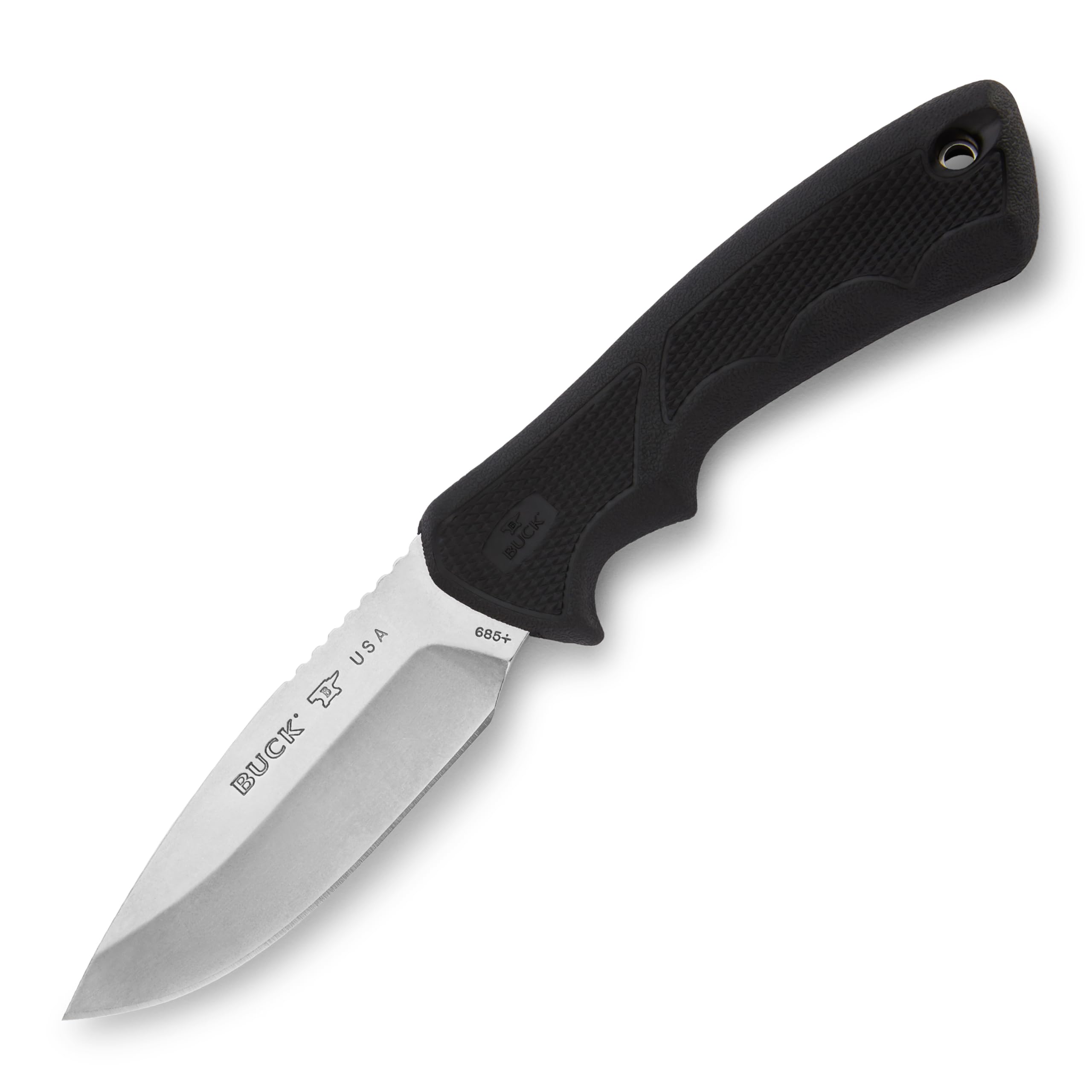 Knives 0685BKS II Large Bucklite Max Large Fixed Blade with Sheath, Black