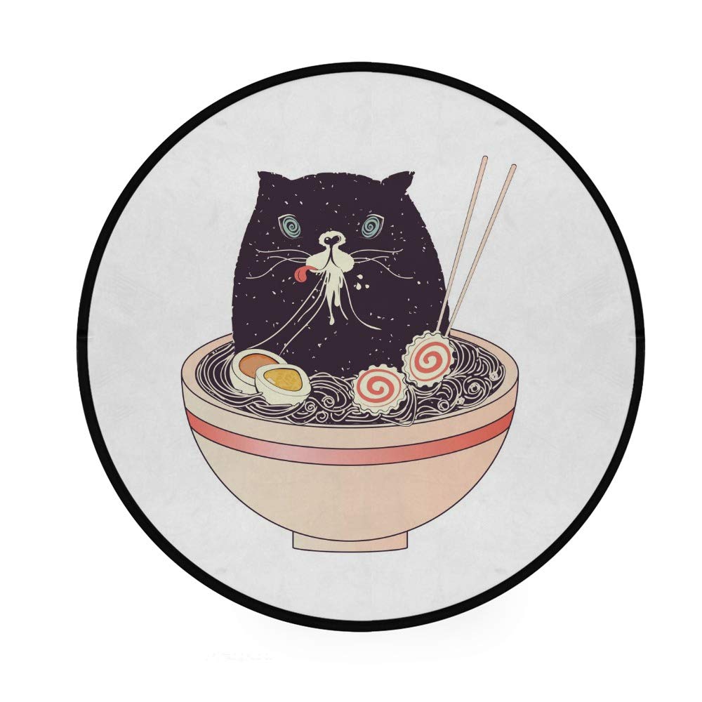Tapis de sol absorbant pour entrée propre paillasson rond chat antidérapant cuisine